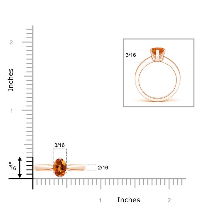 AAAA - Citrine / 0.75 CT / 14 KT Rose Gold