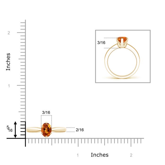 AAAA - Citrine / 0.75 CT / 14 KT Yellow Gold