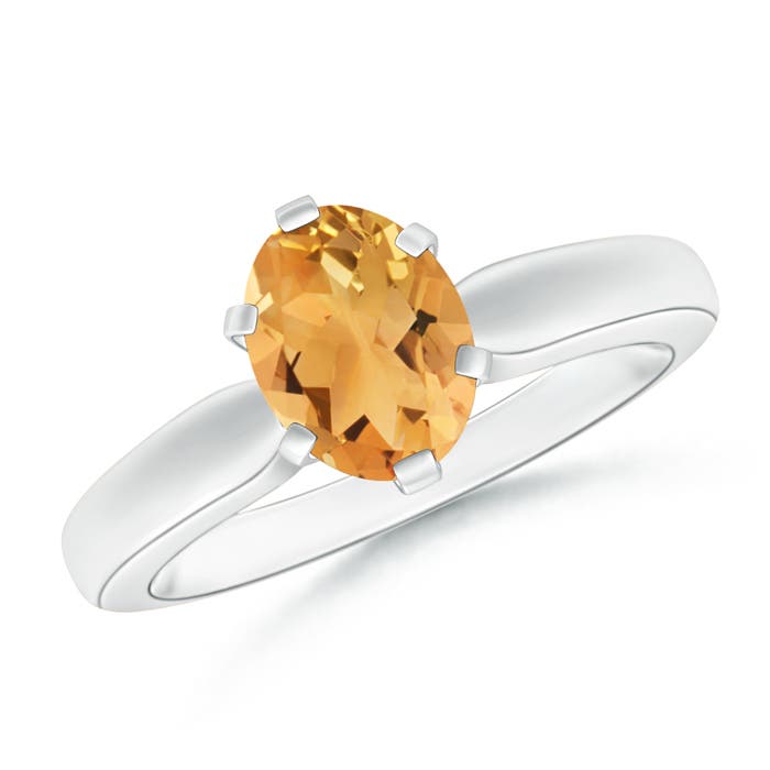 A - Citrine / 1.1 CT / 14 KT White Gold