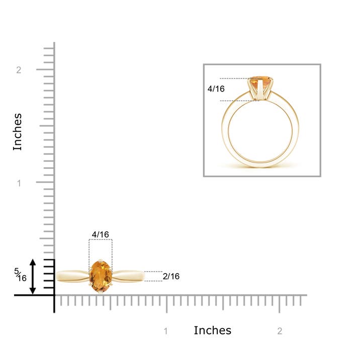 AA - Citrine / 1.1 CT / 14 KT Yellow Gold