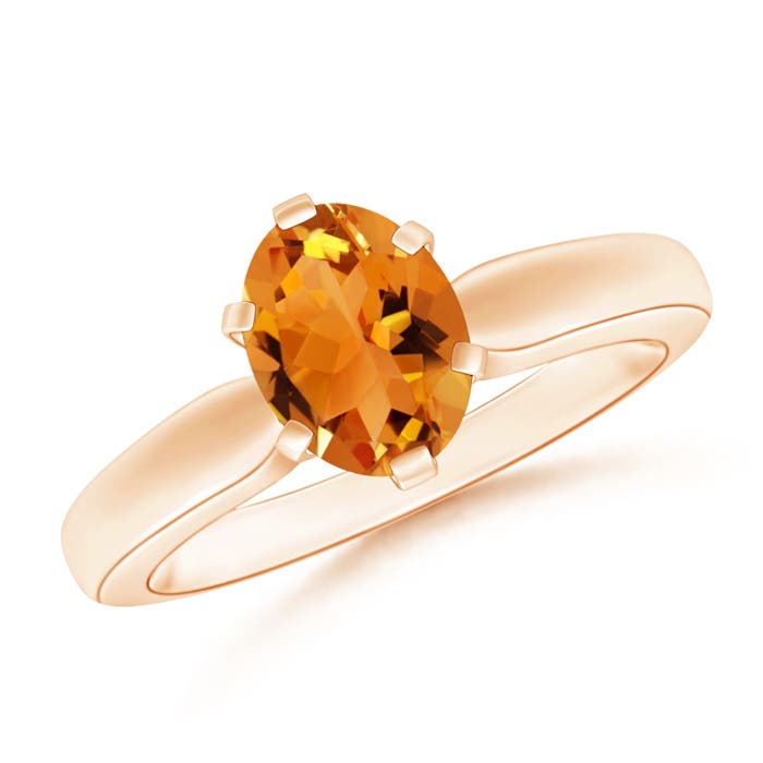 AAA - Citrine / 1.1 CT / 14 KT Rose Gold