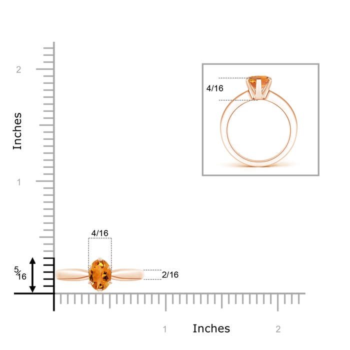 AAA - Citrine / 1.1 CT / 14 KT Rose Gold