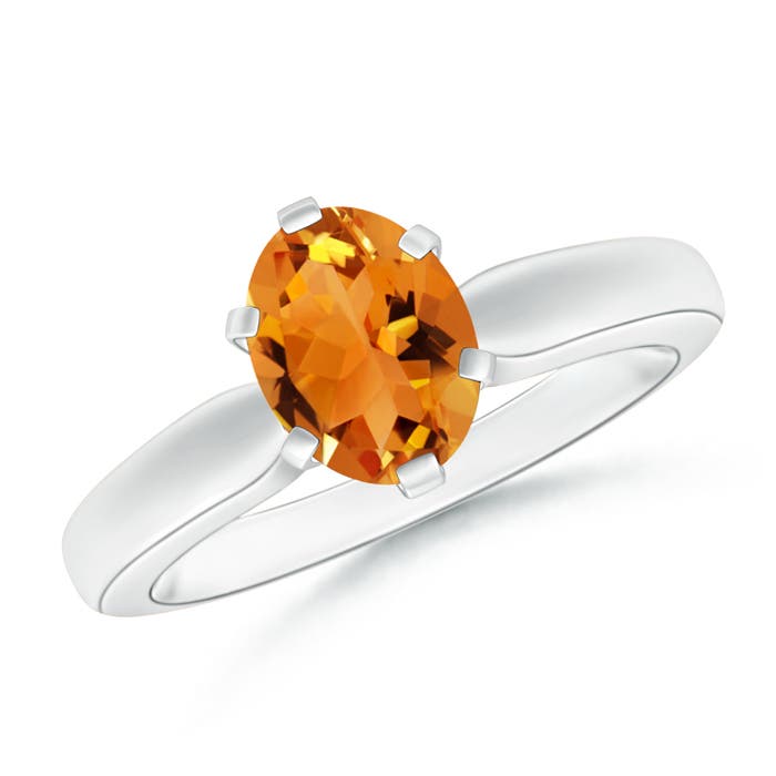 AAA - Citrine / 1.1 CT / 14 KT White Gold