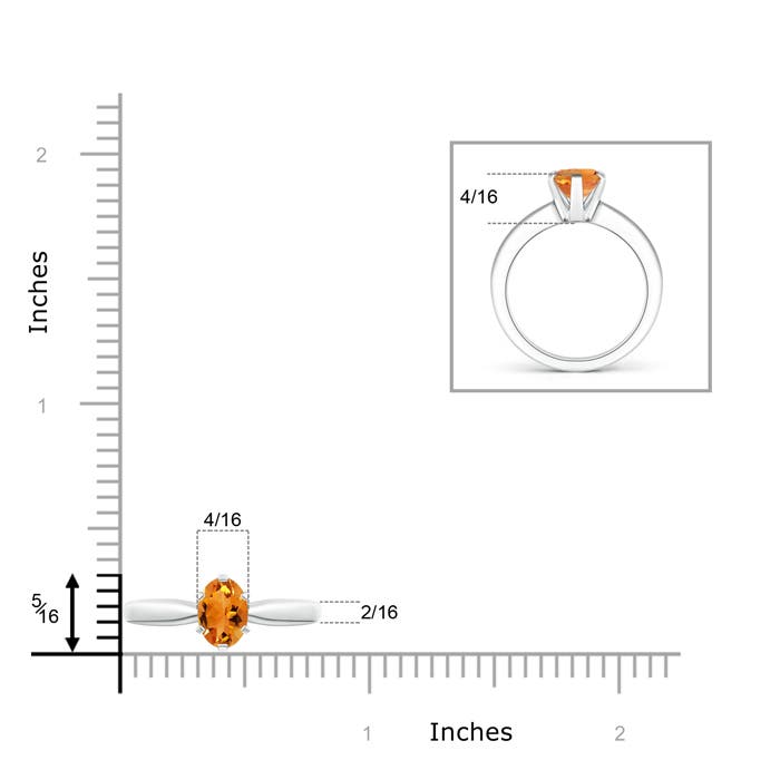 AAA - Citrine / 1.1 CT / 14 KT White Gold