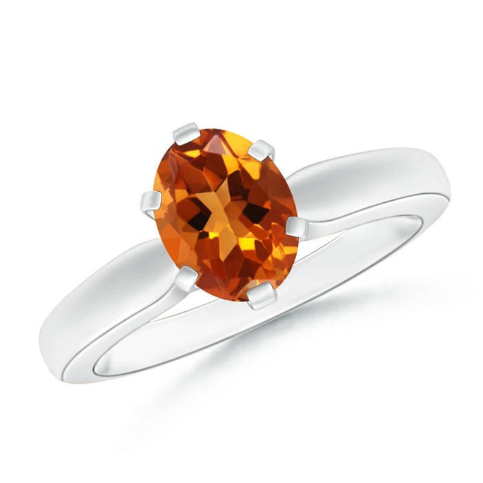 AAAA - Citrine / 1.1 CT / 14 KT White Gold