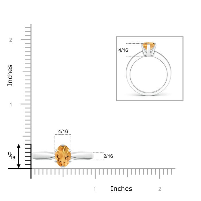 A - Citrine / 1.65 CT / 14 KT White Gold