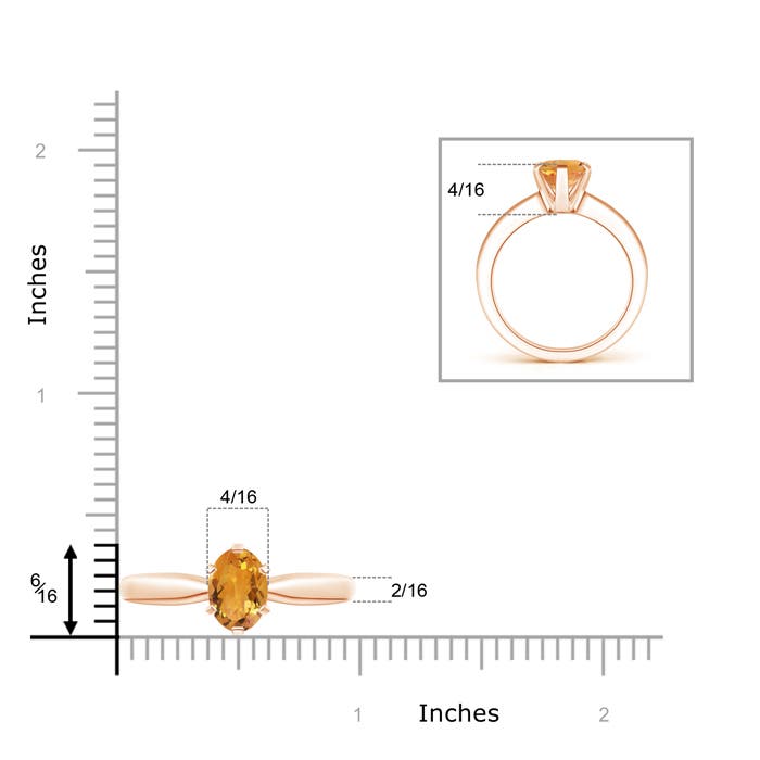 AA - Citrine / 1.65 CT / 14 KT Rose Gold