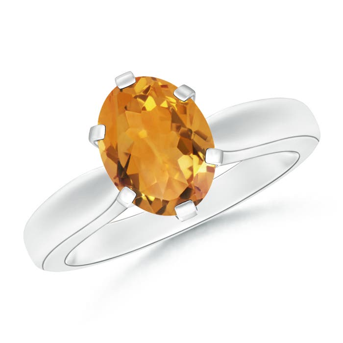 AA - Citrine / 1.65 CT / 14 KT White Gold