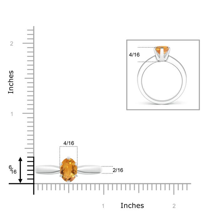 AA - Citrine / 1.65 CT / 14 KT White Gold