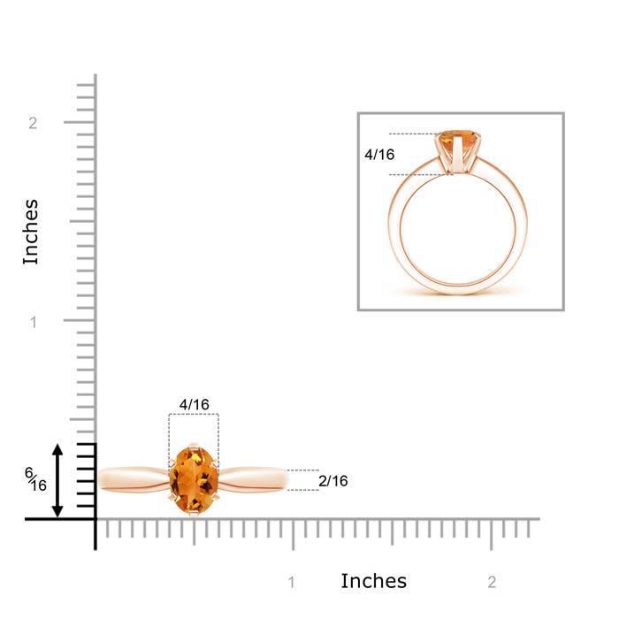 AAA - Citrine / 1.65 CT / 14 KT Rose Gold