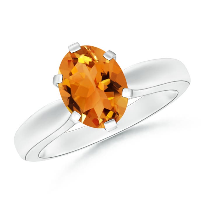 AAA - Citrine / 1.65 CT / 14 KT White Gold