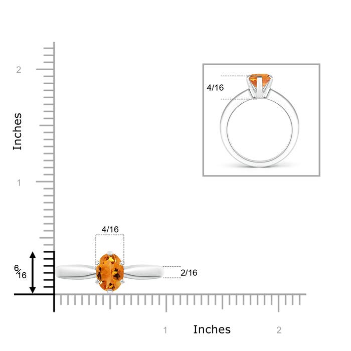 AAA - Citrine / 1.65 CT / 14 KT White Gold