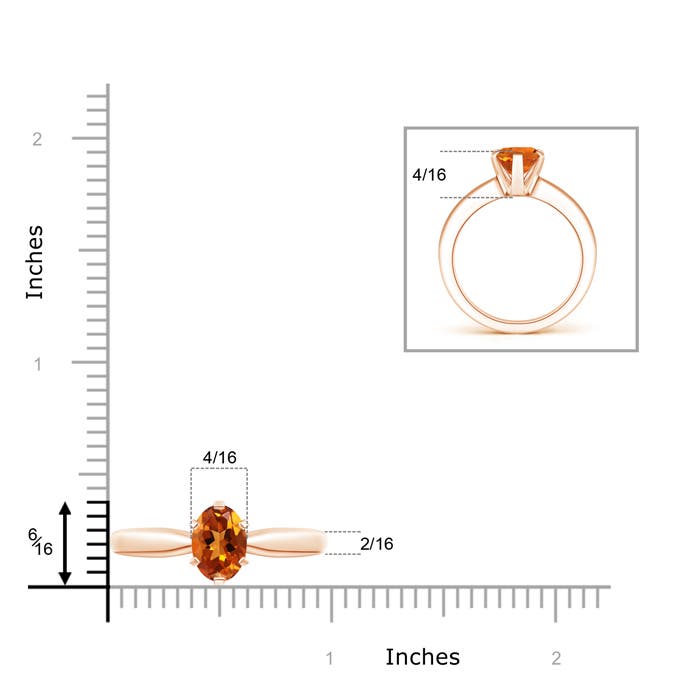 AAAA - Citrine / 1.65 CT / 14 KT Rose Gold