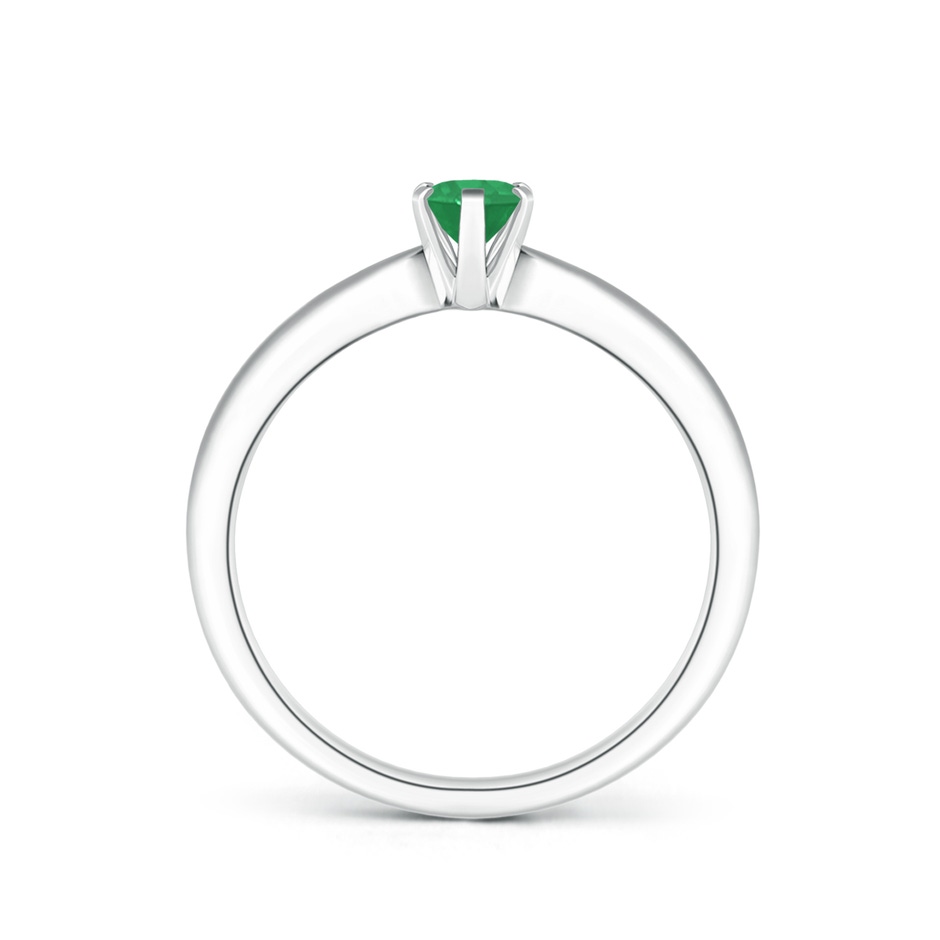 6x4mm A Tapered Shank Oval Solitaire Emerald Ring in P950 Platinum side 199