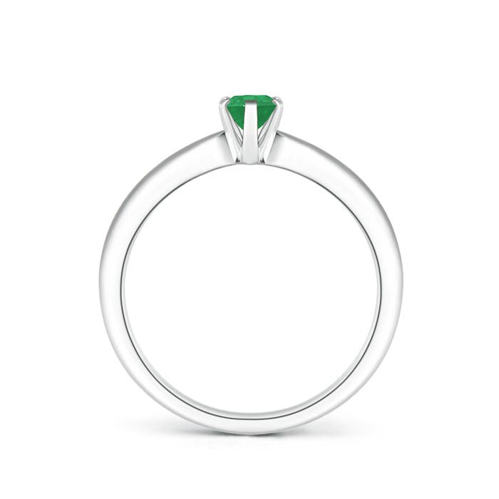 A - Emerald / 0.4 CT / 14 KT White Gold