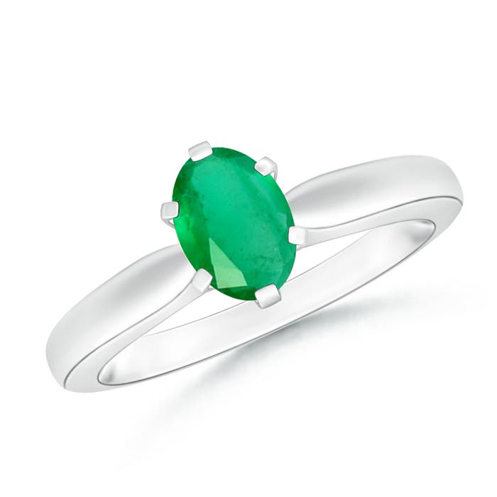 A - Emerald / 0.66 CT / 14 KT White Gold