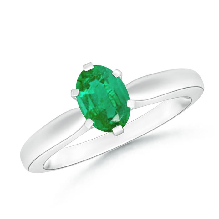 AA - Emerald / 0.66 CT / 14 KT White Gold