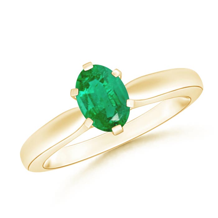 AA - Emerald / 0.66 CT / 14 KT Yellow Gold