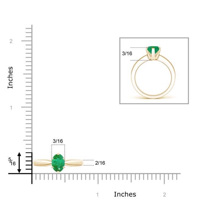 AA - Emerald / 0.66 CT / 14 KT Yellow Gold