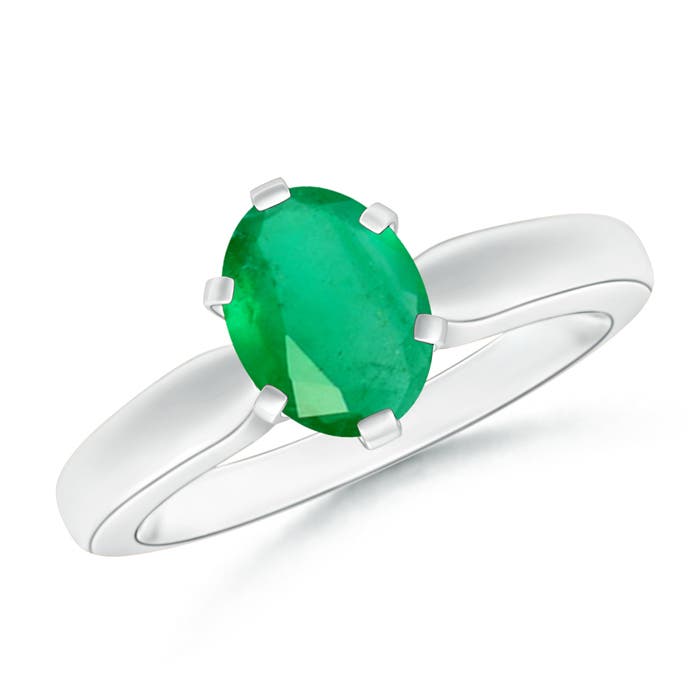 A - Emerald / 1.1 CT / 14 KT White Gold