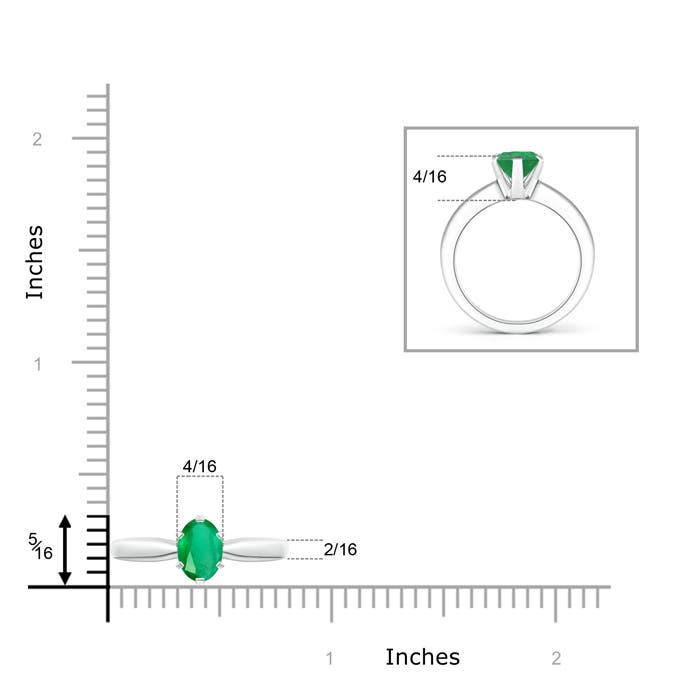 A - Emerald / 1.1 CT / 14 KT White Gold