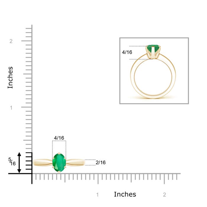 A - Emerald / 1.1 CT / 14 KT Yellow Gold