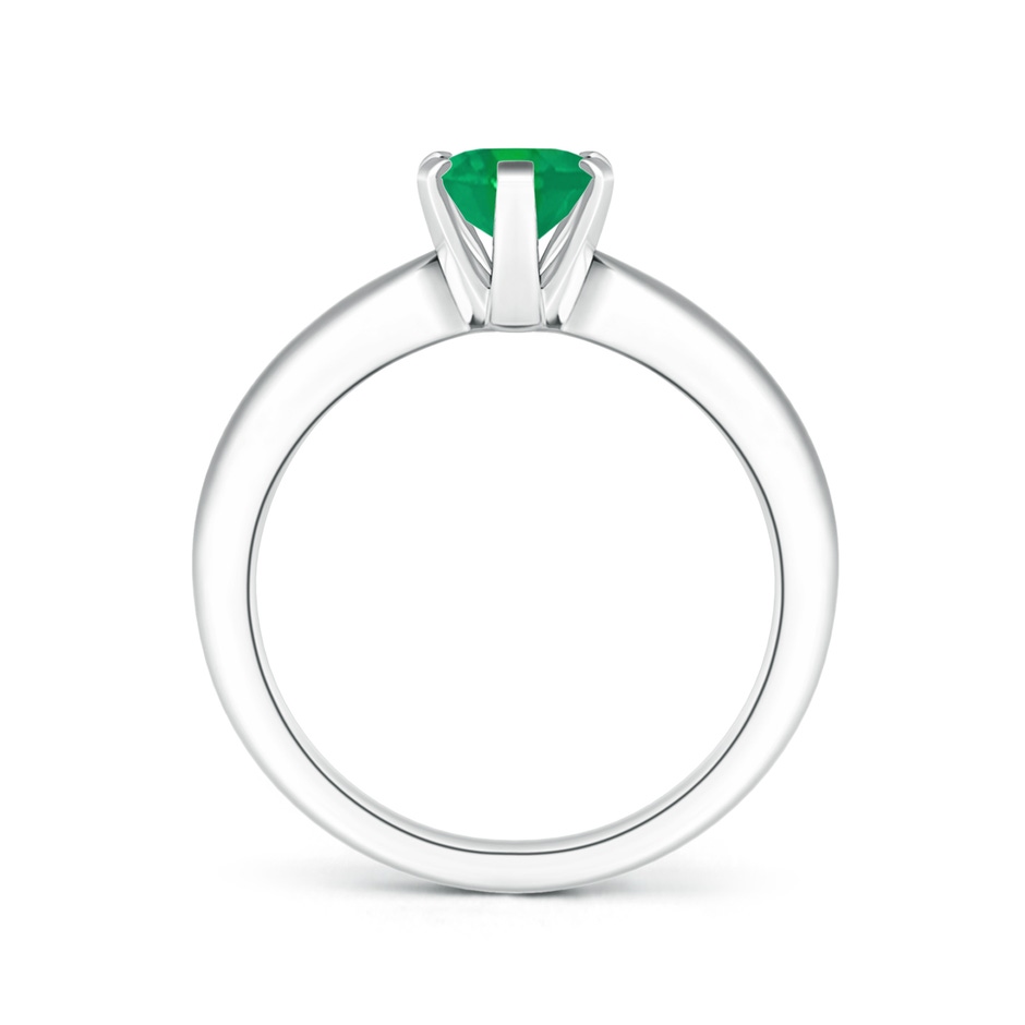 8x6mm AA Tapered Shank Oval Solitaire Emerald Ring in P950 Platinum side 199