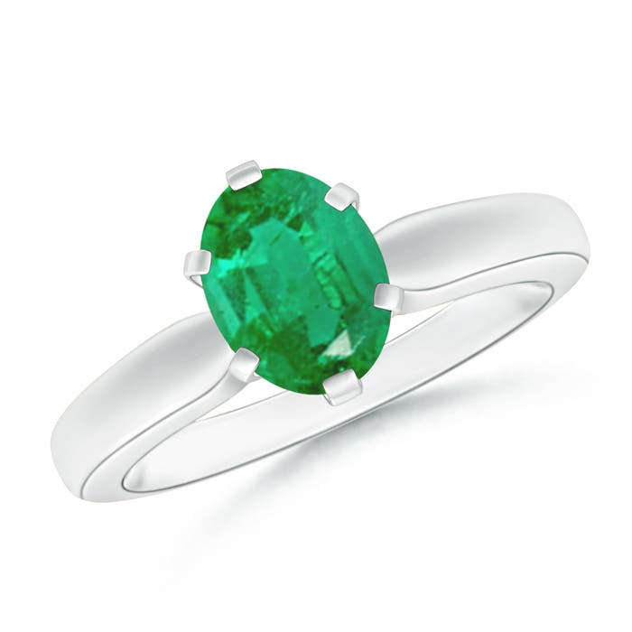 AA - Emerald / 1.1 CT / 14 KT White Gold