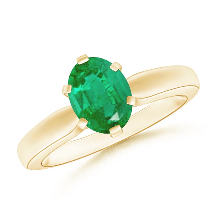 AA - Emerald / 1.1 CT / 14 KT Yellow Gold