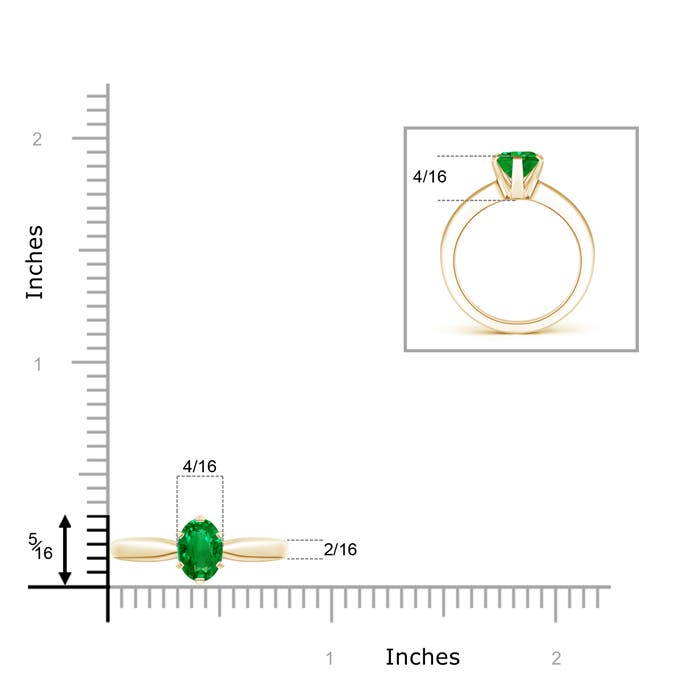 AAAA - Emerald / 1.1 CT / 14 KT Yellow Gold