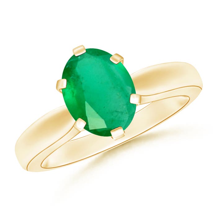 A - Emerald / 1.5 CT / 14 KT Yellow Gold