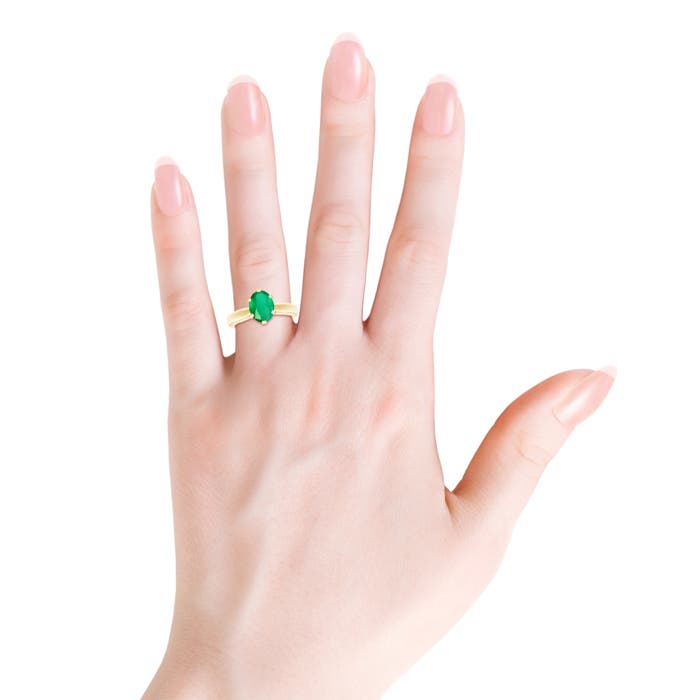 A - Emerald / 1.5 CT / 14 KT Yellow Gold