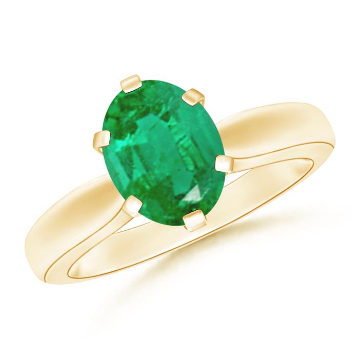 AA - Emerald / 1.5 CT / 14 KT Yellow Gold