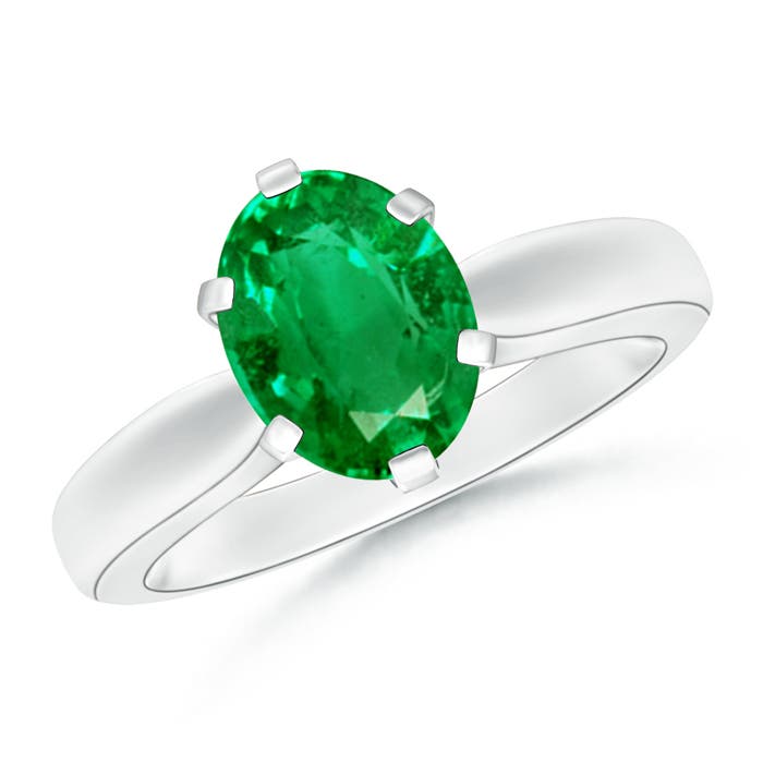 AAA - Emerald / 1.5 CT / 14 KT White Gold