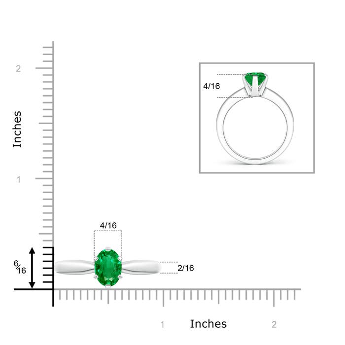 AAA - Emerald / 1.5 CT / 14 KT White Gold