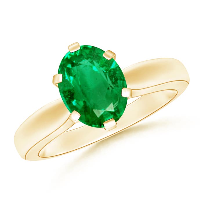 AAA - Emerald / 1.5 CT / 14 KT Yellow Gold