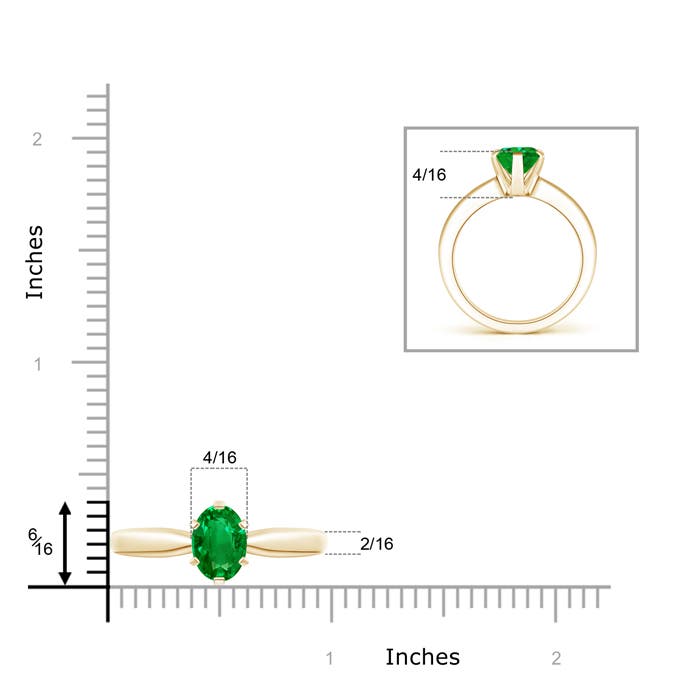 AAAA - Emerald / 1.5 CT / 14 KT Yellow Gold