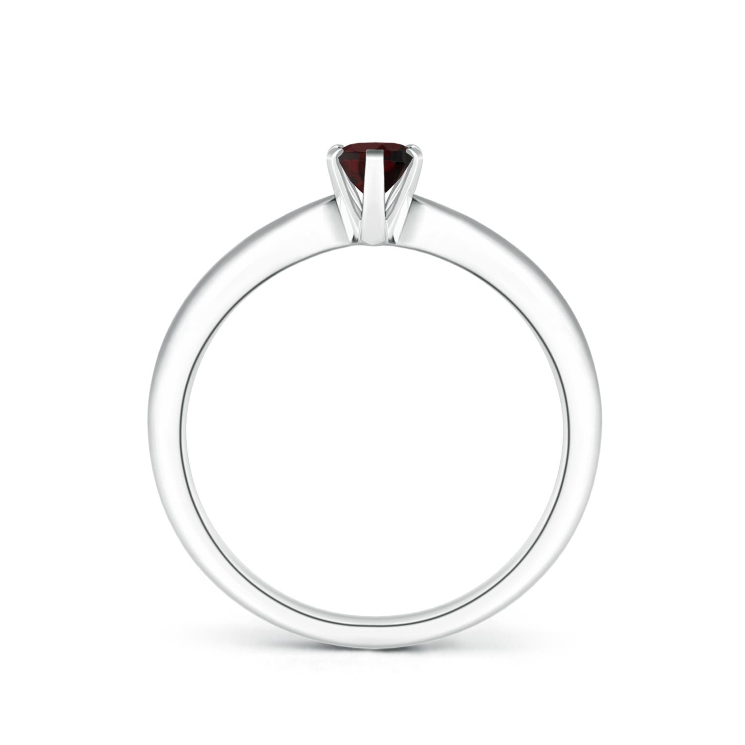 A - Garnet / 0.55 CT / 14 KT White Gold