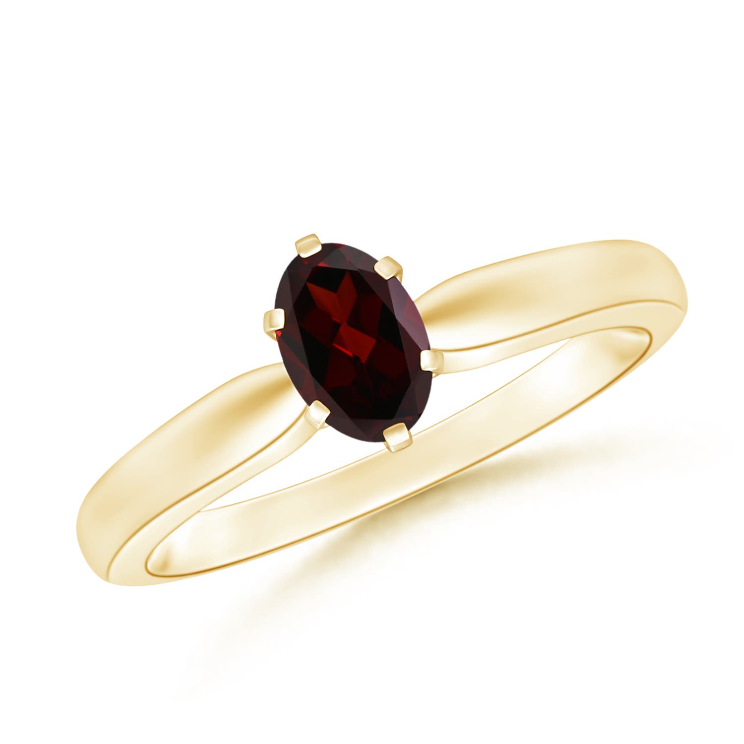 A - Garnet / 0.55 CT / 14 KT Yellow Gold