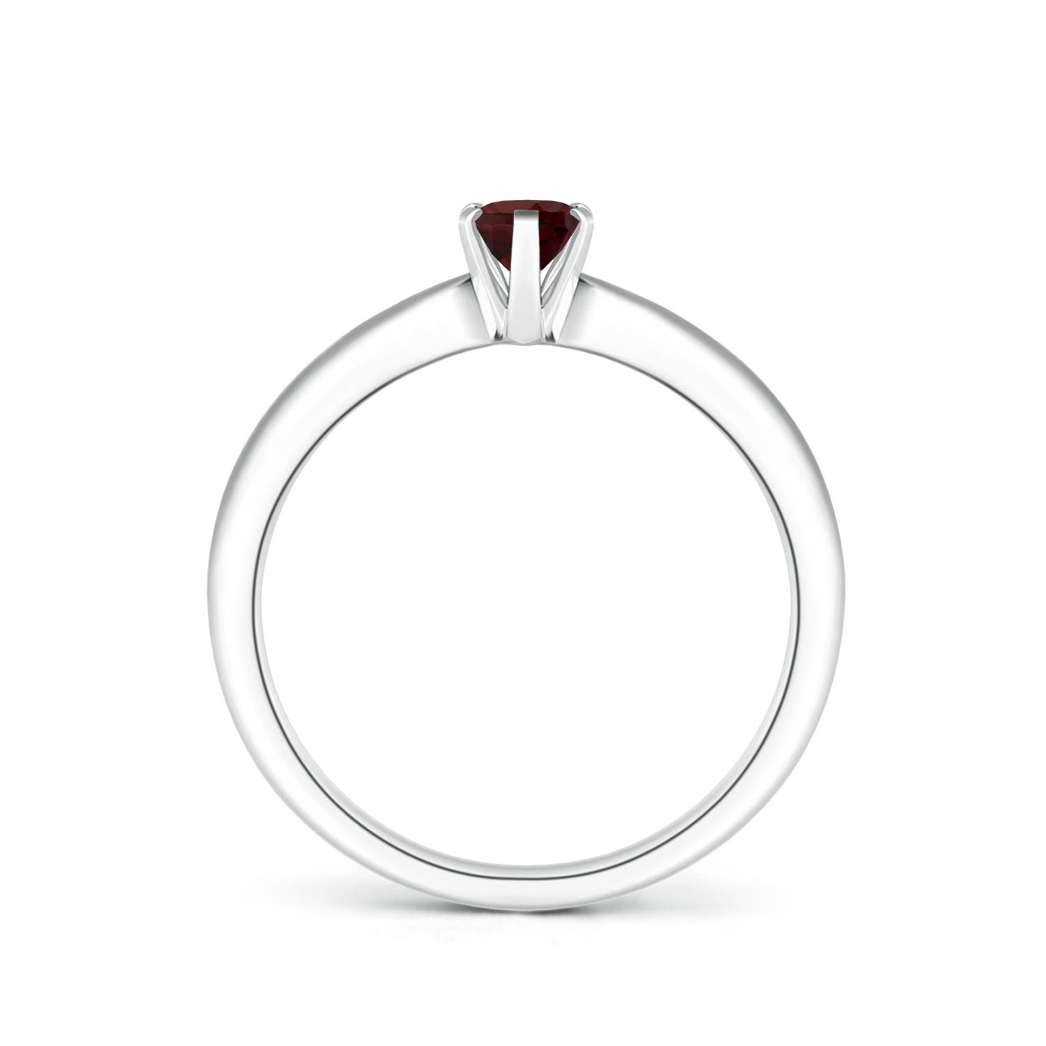 AA - Garnet / 0.55 CT / 14 KT White Gold