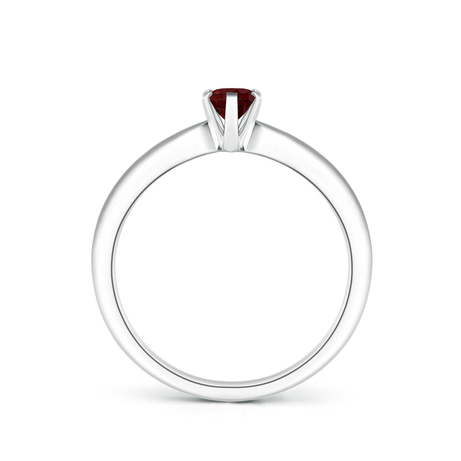 AAA - Garnet / 0.55 CT / 14 KT White Gold