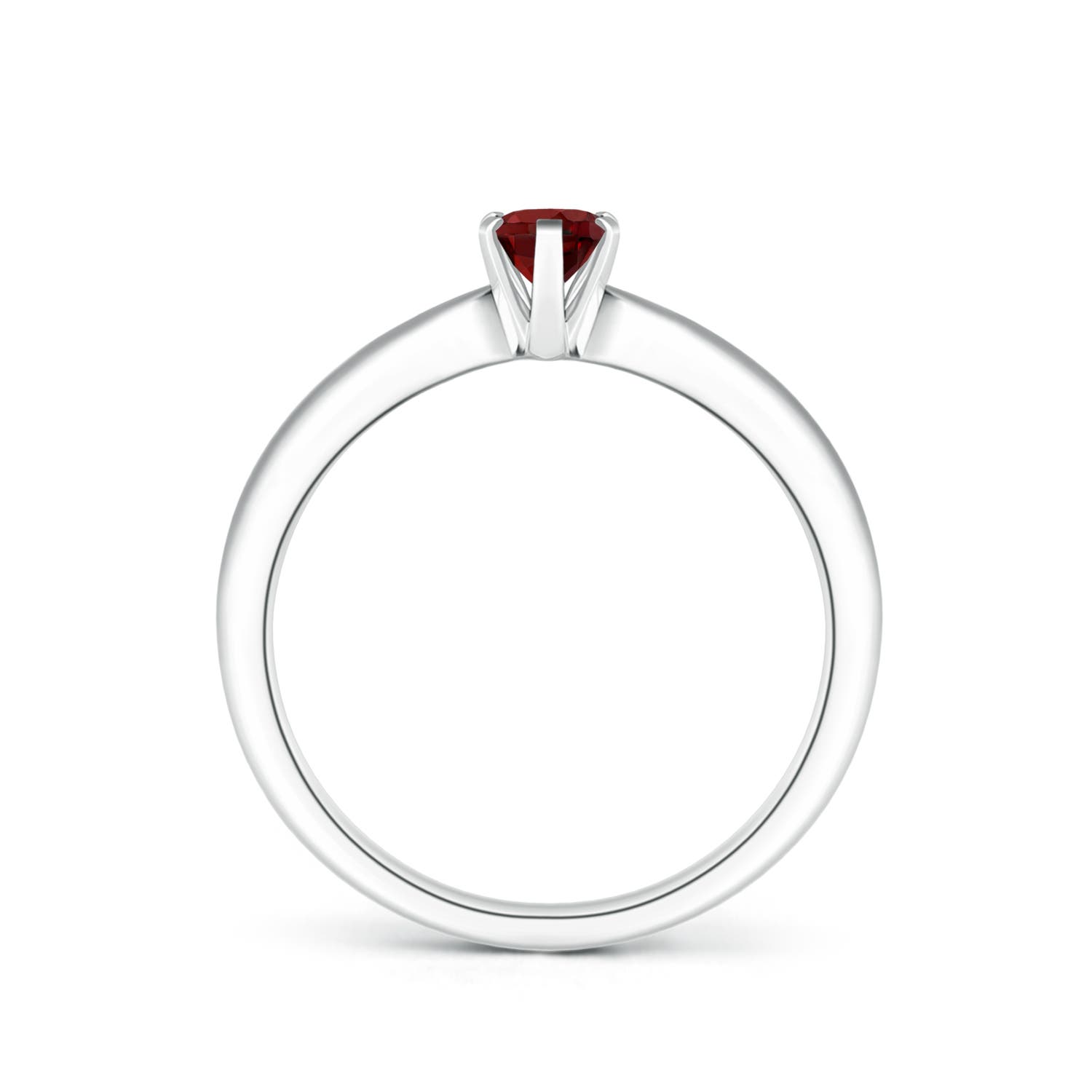 AAAA - Garnet / 0.55 CT / 14 KT White Gold