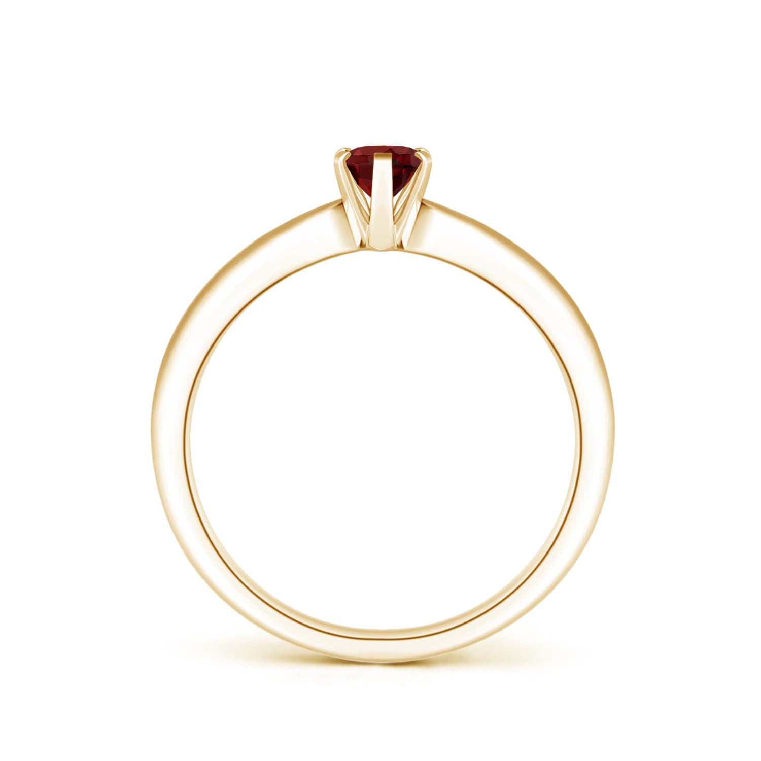 AAAA - Garnet / 0.55 CT / 14 KT Yellow Gold