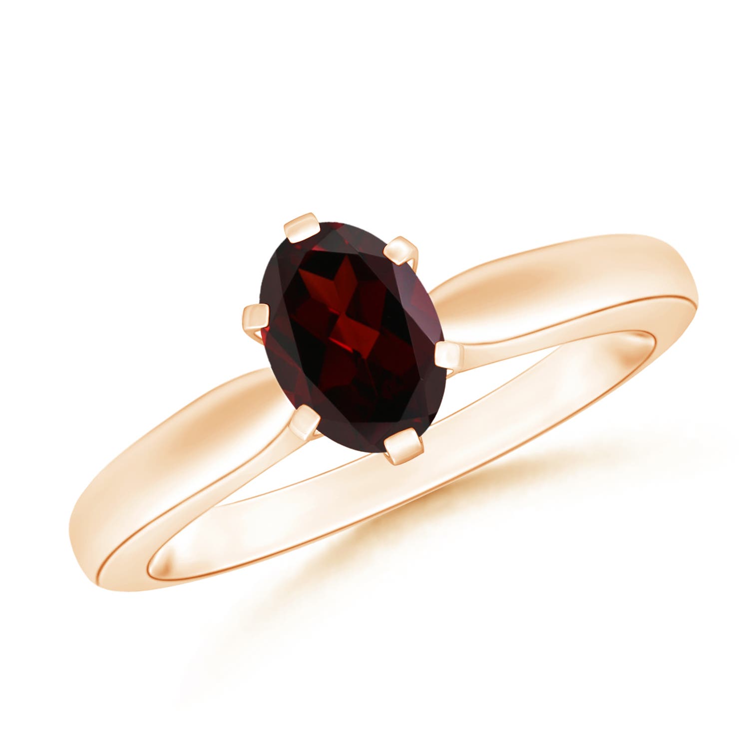 A - Garnet / 0.9 CT / 14 KT Rose Gold