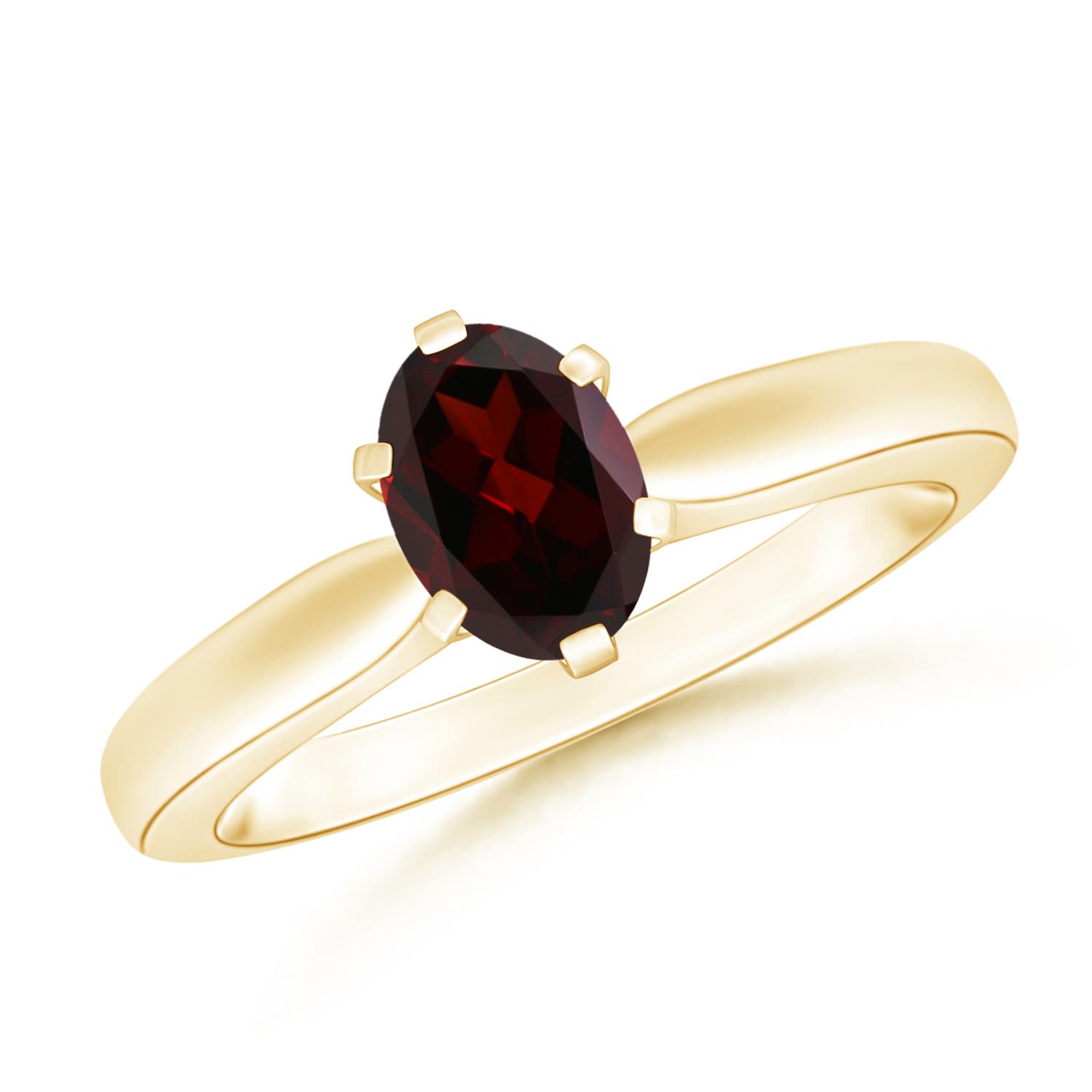 A - Garnet / 0.9 CT / 14 KT Yellow Gold