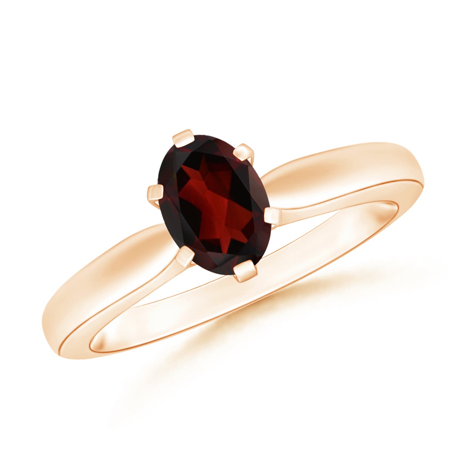 AA - Garnet / 0.9 CT / 14 KT Rose Gold