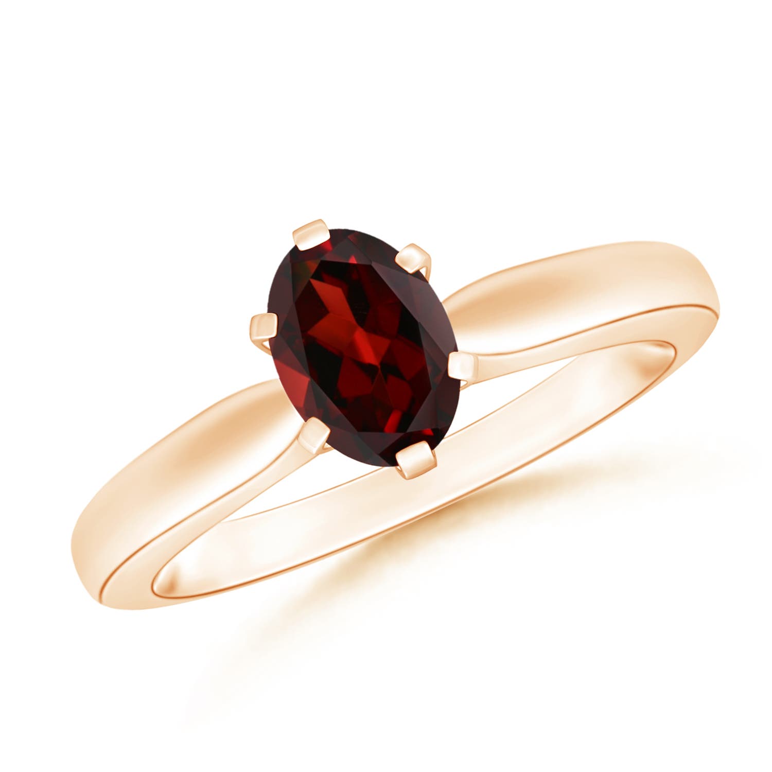 AAA - Garnet / 0.9 CT / 14 KT Rose Gold