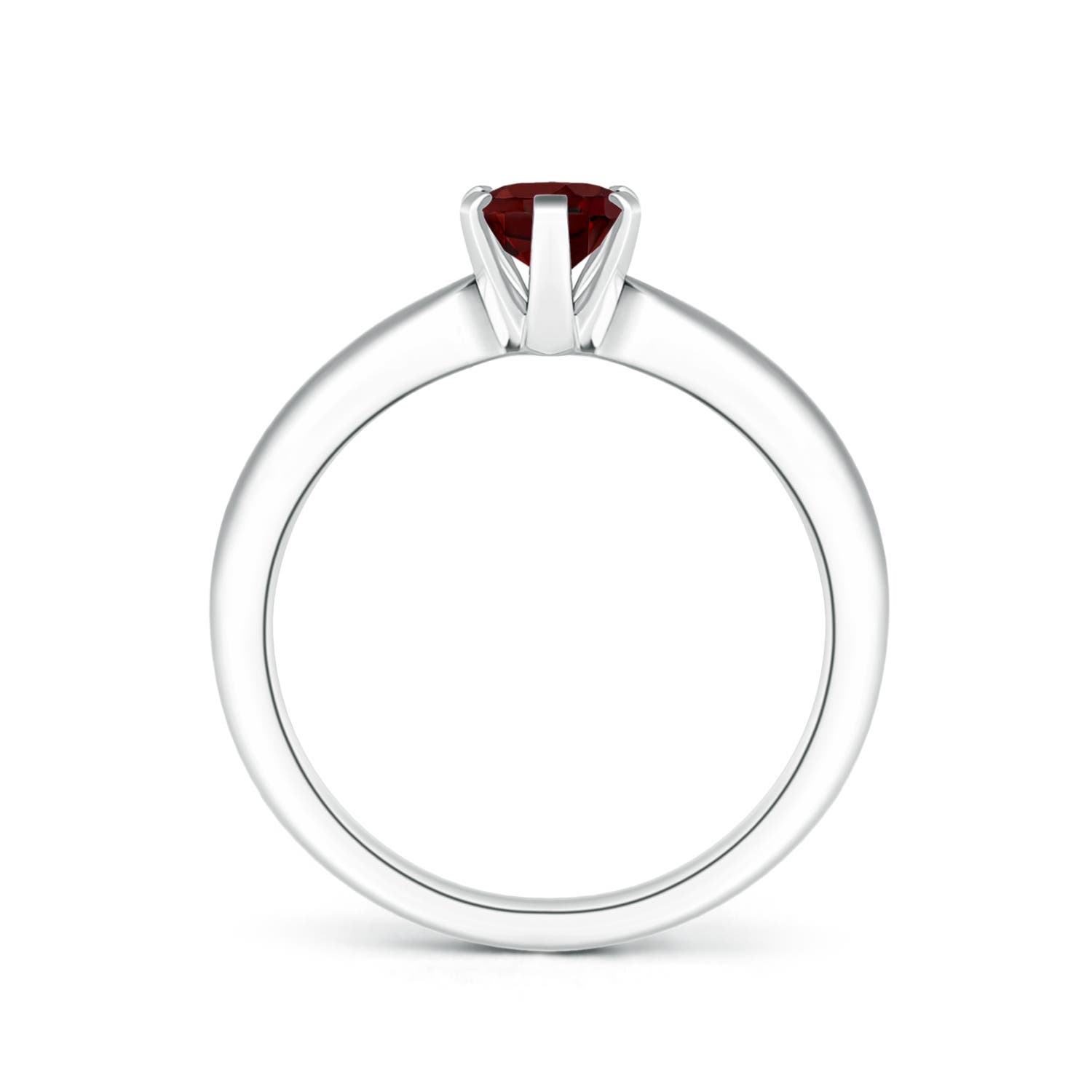 AAA - Garnet / 0.9 CT / 14 KT White Gold