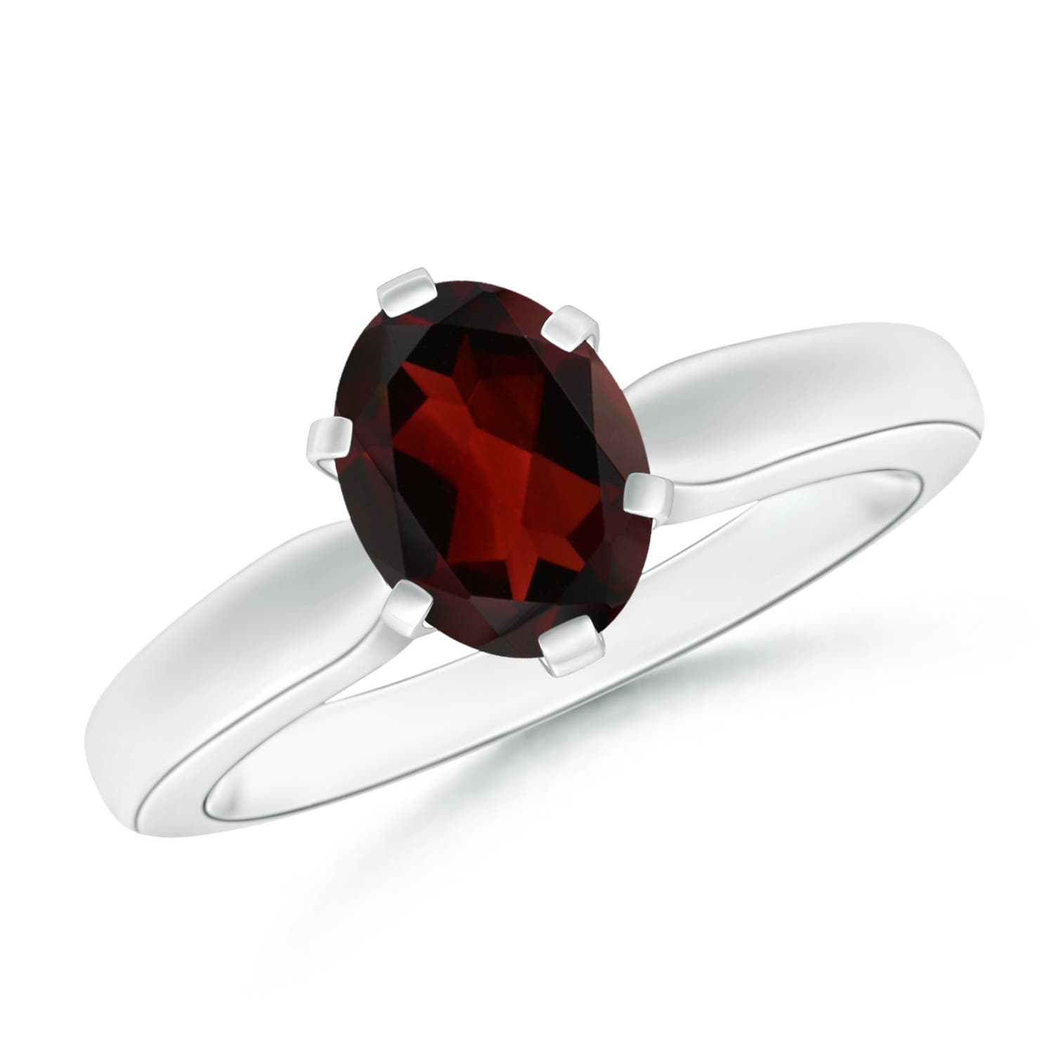 AA - Garnet / 1.45 CT / 14 KT White Gold