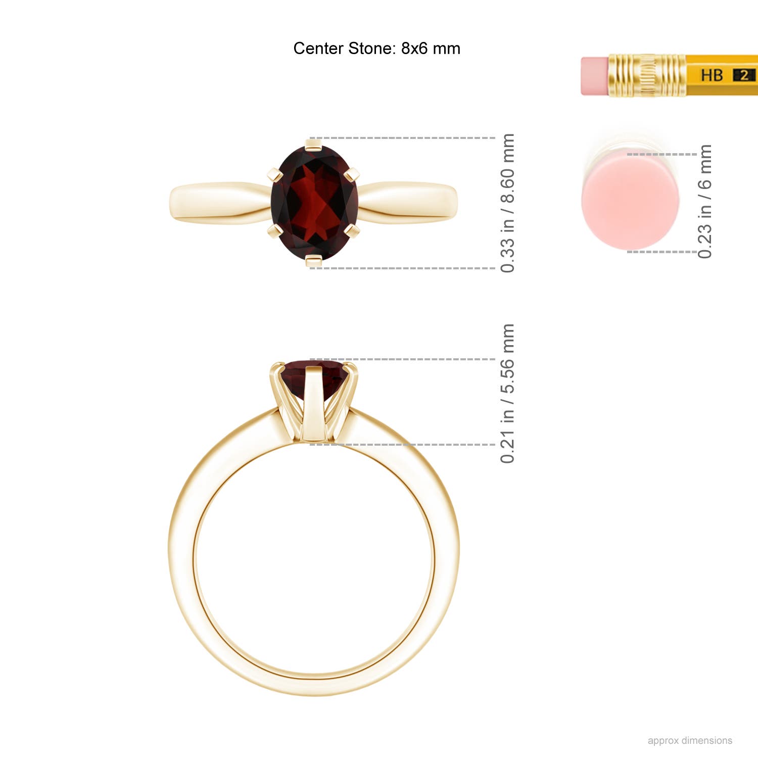 AA - Garnet / 1.45 CT / 14 KT Yellow Gold